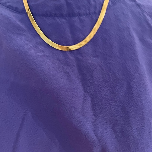 100% Silk Vintage Periwinkle Purple Blouse Size M🎀 - Picture 2 of 5